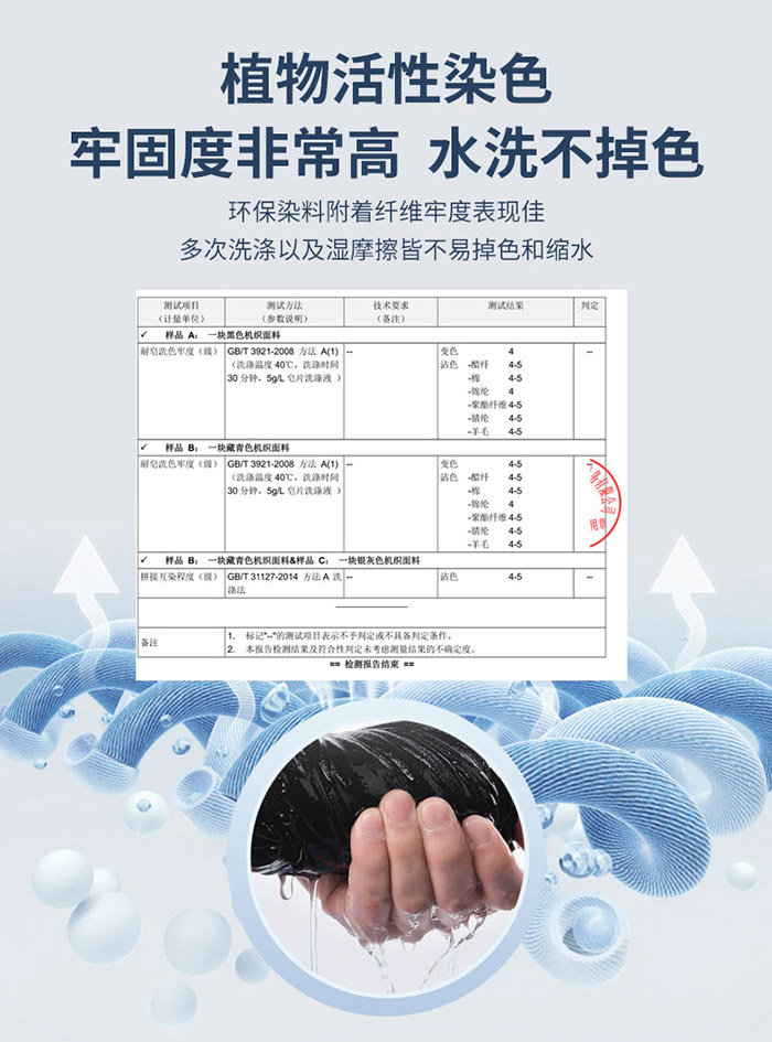 防靜電短袖POLO衫面料活性染色說明圖 防靜電短袖POLO衫面料活性染色說明圖